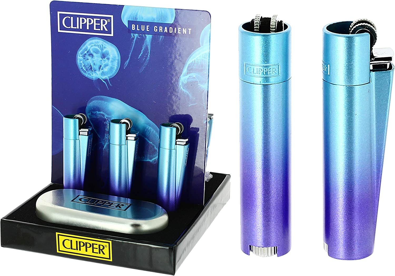 Encendedor Clipper metallic azul